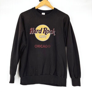 Vintage Hard Rock Chicago Sweatshirt Size Large Anvil Tag Crew Neck USA